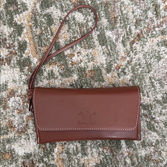 Celine Triomphe 55MM Geometric Havana Brown Sunglasses